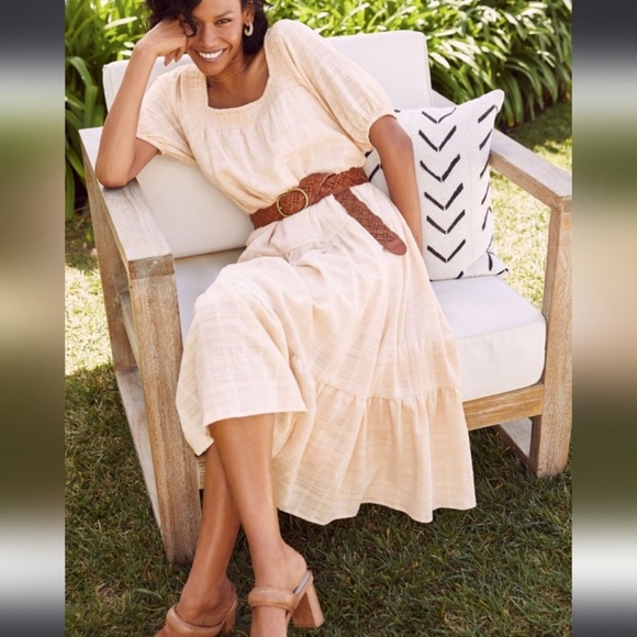 EVEREVE Carly S Midi Dress Tiered BLUSH NWT $108 Nwt - Picture 2 of 11